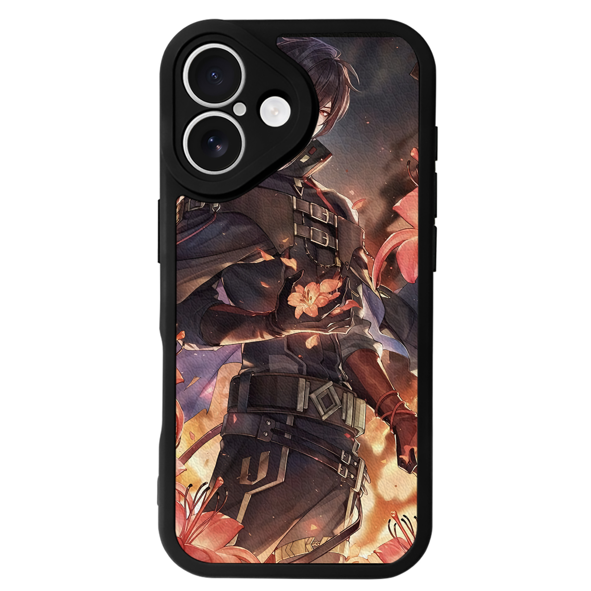 （画像用） 刀剣乱舞 Touken Ranbu 【iPhone 16シリーズ対応】シリコンスマホケース（レザー調） 材質：シリコン